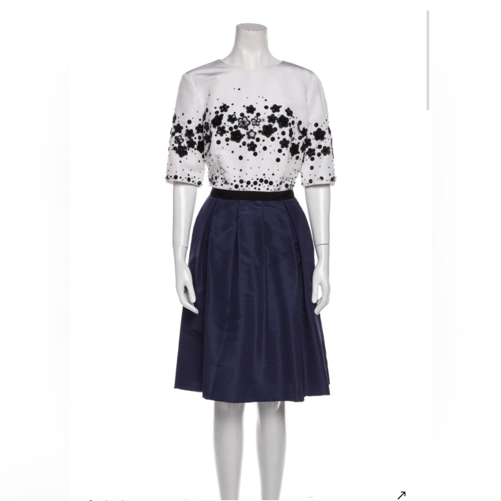 Carolina Herrera Deep Blue Midi Skirt